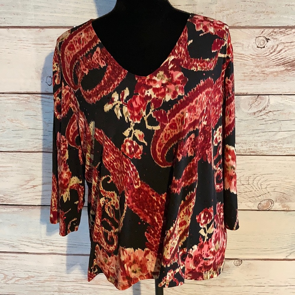 1X Only Nine Woman V neck multicolored blo…